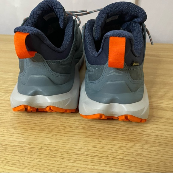 HOKA Men’s Kaha 2 Low GTX Leather Gore-Tex Hiking Sneakers. 8.5 D blue grey - Picture 4 of 13